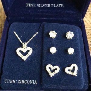 Macy’s cubic zirconia earrings and necklaces